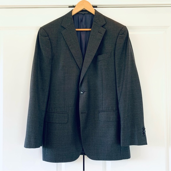 Suit Supply Blazer Vitale Barberis Canonico Super 110s Wool Jacket Gray Size 42L - Picture 1 of 9
